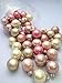 45 Pc Mini Pink Gold Beige Decorative Hanging Ornaments Indoors Glass Xmas Christmas Tree Decor Ball Bauble Party Home Holiday Decorations