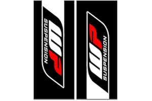 Enjoy MFG WP SUSPENSION Upper Fork Decal Stickers - Fit All Dirt Bikes - (WP SUSPENSION - BLACK/WHITE/RED)
