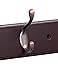 BirdRock Home Oval Hook Coat and Hat Rack | 6 Hooks| Wall Mount | Brown Finish | Bronze Hooks
