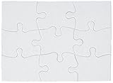Inovart Puzzle-It 9-Piece Blank Puzzle, 12 Puzzles