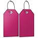 Shacke Large Luggage Tags (2pcs) with Privacy Cover and Steel Loops (Pink)