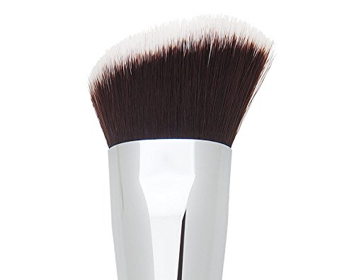 Synthetic Blush and Bronzer Brush: Angled Kabuki Makeup Brush for Face Contouring and Highlighting with Creams and Powders