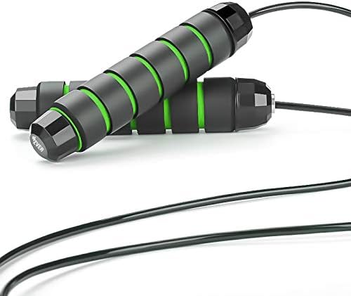Zver Speed Skipping Rope With Ball Bearings and Memory Foam Handles, Adjustable Jump Rope for Men Women and Kids, Tangle-Free for Keeping Slim Body, Endurance Training, Fitness Workouts, Cardio Jumping Exercise