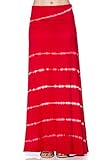Womens High Waisted Spandex Tie Dye Maxi Skirt Long Skirts