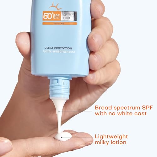 MISTINE DAILY FACE SUNSCREEN 3 FL.OZ SPF 50+ FOR SENSITIVE SKIN, NON-GREASY NO WHITE CAST, FAST ABSORBING LIGHTWEIGHT UV SHEILD, WATERPROOF FORMULA, VEGAN & CRUELTY FREE