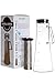 Airtight Cold Brew Coffee Maker - Glass Iced Coffee Brewer - Large Tea Brewing Pitcher - 1.2L (40 oz) Carafe with Seal and Stainless Steel Filter