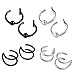 PiercingJ Mens Womens 16g Stainless Steel Non-piercing Fake Nose Ring Clip-on Cartilage Earring