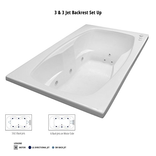 Carver Tubs AR6042 Heated 12 Jet Whirlpool 60"L x 42"W x 20.5"H