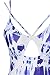 Cupshe Fashion Women's Tie-dyed Lace Up Padding One-piece Swimsuit with Cutout (S)