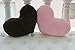 Missley Colorful Soft Sweet Love Heart Shaped Pillow Nap Pillow Fluffy Throw Pillows Back Cushion For Lover Kids (Pink)