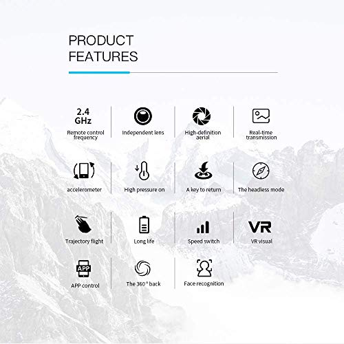 EANMANM 48 Minuten WiFi FPV Drohne faltbar mit 1080P Kamera HD Live Übertragung ,RC Drone Quadrocopter mit Höhe-halten… – Bild 6