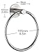 Wangel Strong Adhesive Towel Ring, Patented Glue + 3M Self-Adhesive, Stainless Steel, Brushed Finish