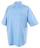 Jerzees 436p 5.6 Oz., 50/50 Jersey Pocket Polo With Spotshield LIGHT BLUE Small