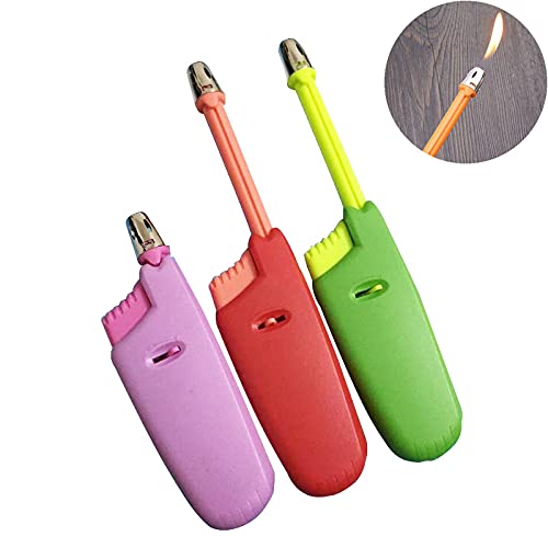 Candle Lighter Long Neck Adjustable Lighter Butane Gas Refillable