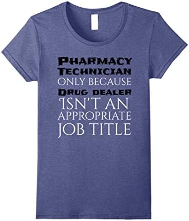 Womens Pharmacy Technician - Funny T-Shirt Medium Heather Blue