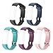 Letsfit Replacement Bands for Fitness Tracker ID115U HR, ID115U HR Accessory Bands, Adjustable Replacement Straps, 5 Pack (Black, Blue, Pink, Purple, Green)