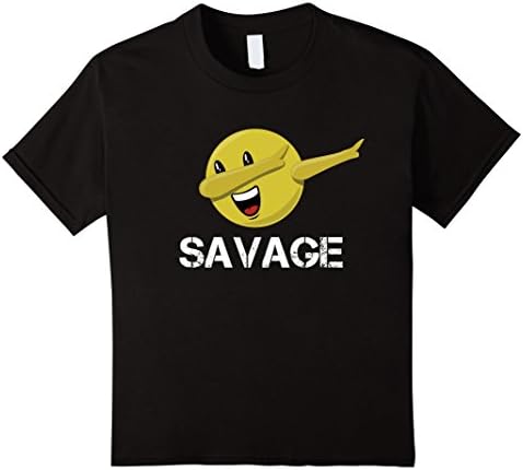 unisex-child Savage Emoticon Dabbing Dab T-shirt 12 Black