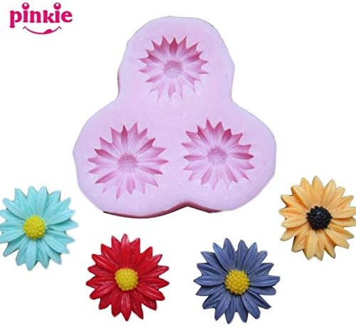 1 piece 3 sunflower resin flower fondant cakenew mold chocolate factory direct quality assurance S004