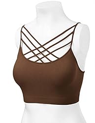 Women's Front Criss Cross Strappy Wirefree Fitness
