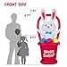 HOOJO 7 Ft Easter Inflatables Bunny with Basket and Eggs Decorations - Blow up Party Decor for Indoor Outdoor Yard with Color Changing LED Lights