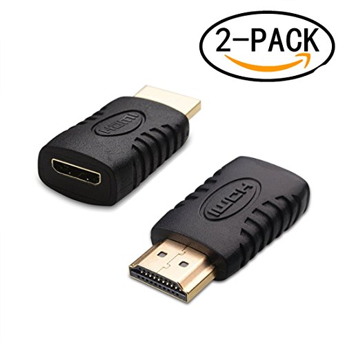 Willwin 2pcs HDMI Male to Mini-HDMI Female Adapter Connector for Laptop, Camcorder, Camera and Other Devices,Gold Plated