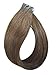 Brown Hair Extensions Tape in Human Hair #8 Ash Brown Straight Hair Extensions Seamless Skin Weft Remy Tape ins Hair Extensions 16 Inch 30grams 20pcs