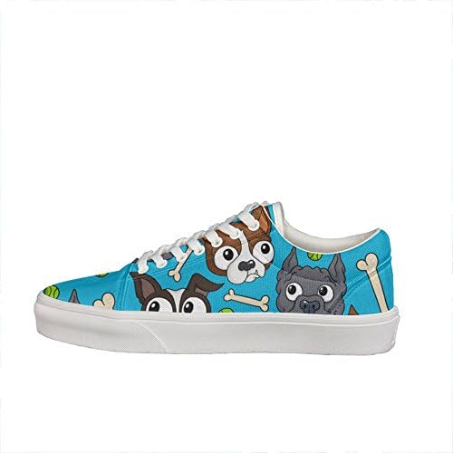 comfortable Backgrounds For French Bulldog Pattern womens athletic nursing Footwear Casual Shoes Sneakers