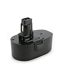 poweraxis 2000 mAh (18 V Ni-CD Batería de repuesto para Black & Decker A9282 PS145 CD18 C CD18CA CD18CAB CD18CBK CD18CE CD180GK2, CD180 K2 (Negro)