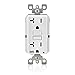 Leviton Self-Test SmartlockPro Slim GFCI Weather-Resistant and Tamper-Resistant Receptacle with LED Indicator, GFWT2-W, White