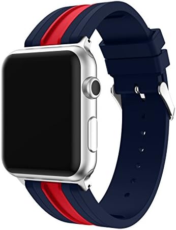 YASPARK Compatible Apple Watch Band 42mm, Soft Silicone Sport Strap Adjustable Replacement Bracelet Wristband for iWatch Series 3, Series 2, Series 1 Sport & Edition