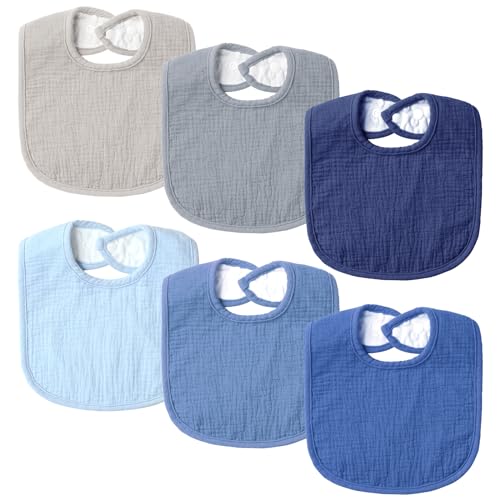 POIKSHARK Muslin Baby Bibs
