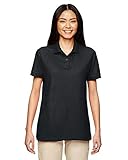 Gildan Womens DryBlend 6.3 oz. Double Piqué Sport Shirt (G728L) -BLACK -S