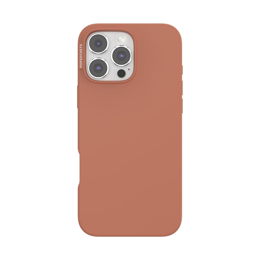 PopSockets iPhone 16 Pro Max Case Compatible with MagSafe, Phone Case for iPhone 16 Pro Max, Wireless Charging Compatible, Case Only - Terracotta