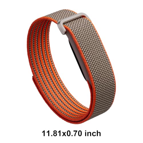 Nylon Band Compatible with Google Fitbit Air, Breathable Replacement Strap with Plastic Buckle, Micro-Adjustable Performance Loop for Screenless Fitness Tracker