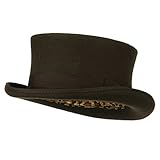 Men's Top Hat Wool Felt Hat - Brown