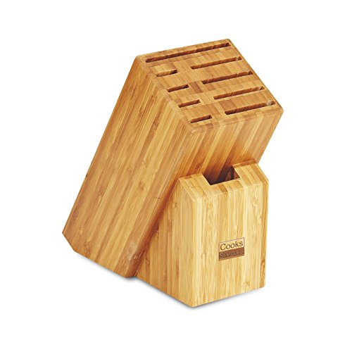Cooks Standard 6Piece Stainless Steel Knife Set with Expandable Bamboo Block for Extra Slots