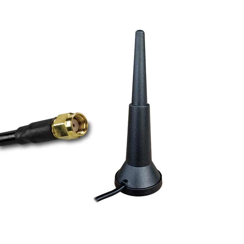 UniteCom 2.4GHz & 5GHz Dual Band Wi-Fi Mag Mount Antenna 3 Meter Cable RP-SMA Connector Broadband Internet WLAN Wireless 5.8 Waterproof Outdoor Indoor Rugged Anti Vandal 802.11AC AX WIFI 6