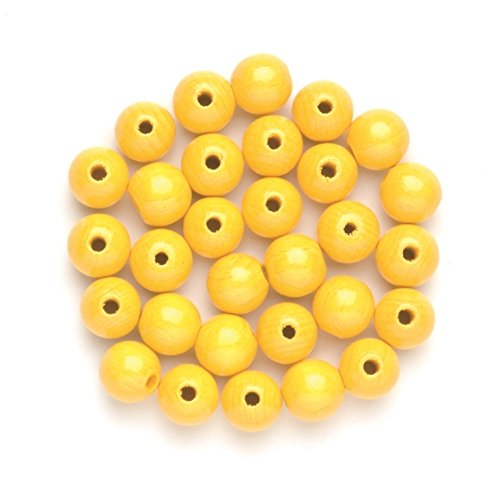 Glorex Wood Bead 155ST, Wood, yellow, 110 x 8.6 x 0.1 mm — image 1