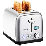 HoLife Toaster, 2 Slice Prime Rated Toasters [LCD