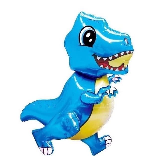 Blue T-Rex 3D Dinosaur Foil Balloon, 80cm