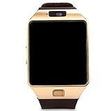 Amazingforless Bluetooth Touch Screen Smart Wrist Watch Phone with Camera - Gold