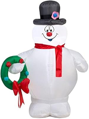 Amazon Com Christmas Inflatable 3 5 Frosty The Snowman Holding