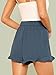 Romwe Women's Casual Tie Knot Summer Shorts Elegant Walking Shorts Blue S