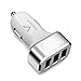 Volmate VOL66A-WS 6.6A / 33W Portable Travel Charger Rapid 3 USB Ports Car Charger With Smart Sharing IC