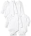 Moon and Back Baby Set of 4 Organic Long-Sleeve Side-Snap Bodysuits
