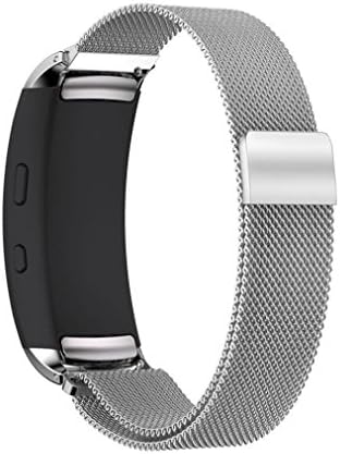 Tiean For Samsung Gear Fit2 Pro, Milanese Magnetic Loop Stainless Steel Band Strap Bracelet (Silver)