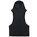 Men's Hooded Gym Tank Top Stringer Bodybuilding Vest Workout Muscle Shirt Black Large