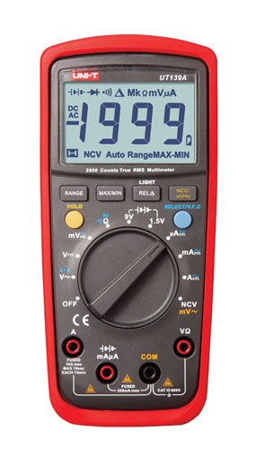 Uni-T ut-139 a Multimeter Digital Trms Analogbalken NCV, Rot