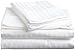 HC COLLECTION 1800 Platinum Collection Wrinkle and Fade Resistant 3Pcs Bed Sheet Set, King, Dobby Stripe-White