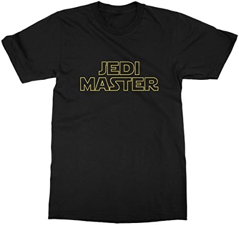 Jedi Master Men's T-shirt - Star Wars, Skywalker, Vader, Yoda, Kylo Ren Tee (L, Black)